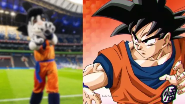 Mascota de Rayados se disfraza de Goku