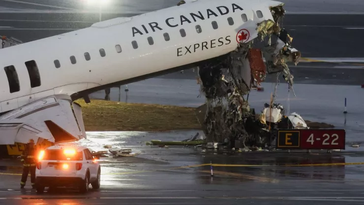 Avión de Air Canada se accidenta en aeropuerto de Nueva York