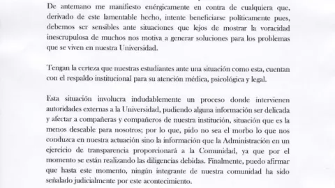 Comunicado de la Universidad Autonoma de Champingo