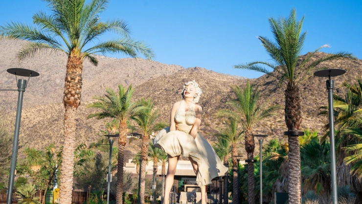 la estatua de Marilyn Monroe en Palm Springs.