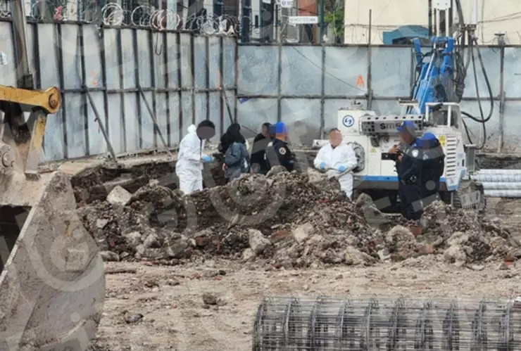 Restos óseos hallados en una obra en CDMX.