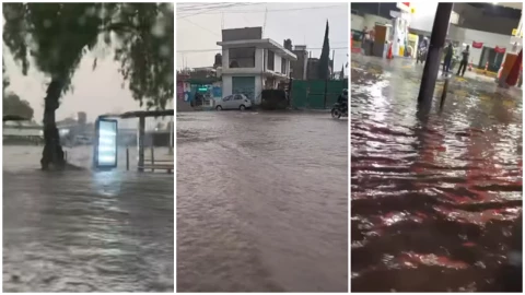 Inundaciones por fuertes lluvias en Edomex