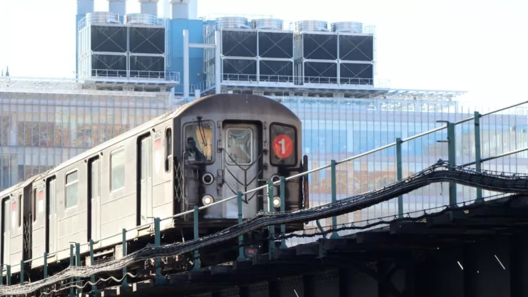 Una línea del metro de Nueva York.