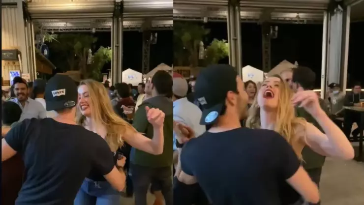 Amber Heard bailando en Mexico.