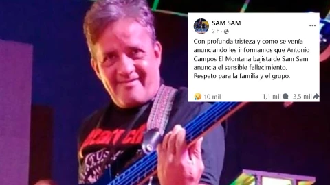 Confirman la muerte de Tony Montana, integrante de Sam Sam