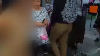 Exhiben a presuntas ladronas en Texmelucan