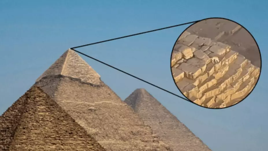 perro aparece en la cima de la Gran Pirámide de Giza