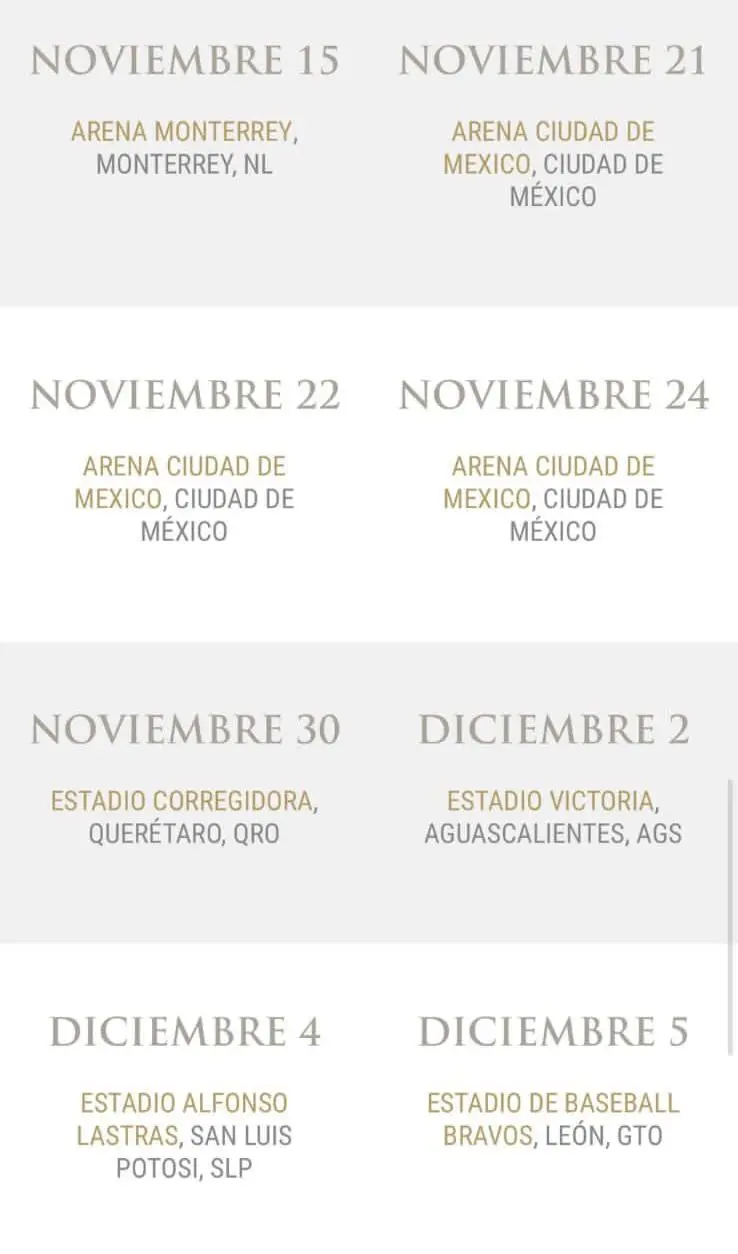Gira de Luis Miguel 2023