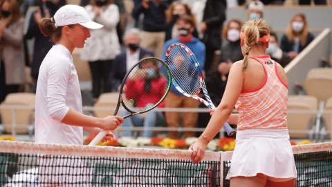 Iga Swiatek y Sofia Kenin 