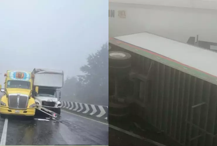 Choque entre tráileres bloquea la carretera Puebla-Orizaba hoy: colapsó la circulación