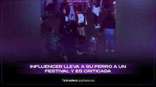 Influencer lleva a su perro a un festival de música y es duramente criticada en redes sociales
