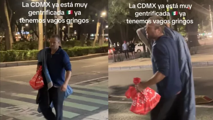 VIDEO | ¡Sigue la gentrificación! Captan a indigente extranjero en calles mexicanas