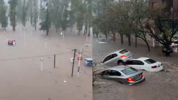 Videos de las inundaciones de Argentina 2025 : Tormenta histórica sorprende a Bahía Blanca