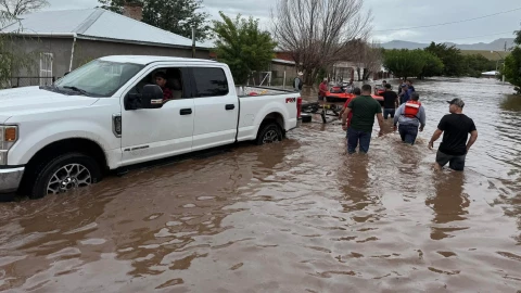 Inundaciones en colonia Juárez.