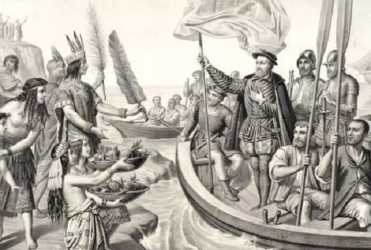 Hernan Cortes elige el nombre de Veracruz.