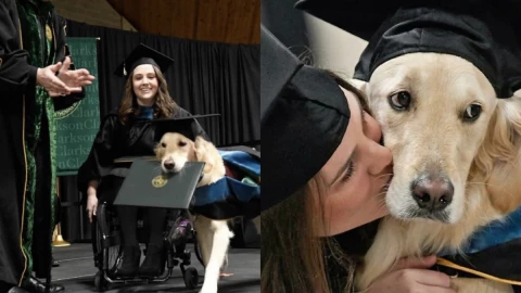 Perrito y dueña en graduación de maestría.jpg
