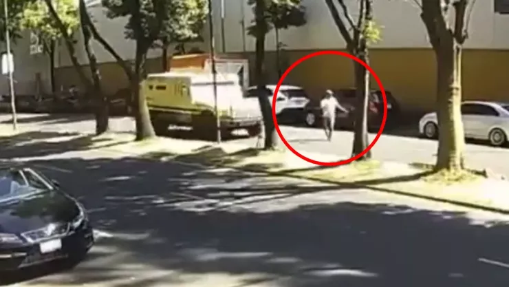 El accidente fue captado por una cámara de seguridad en calles de Tlalpan