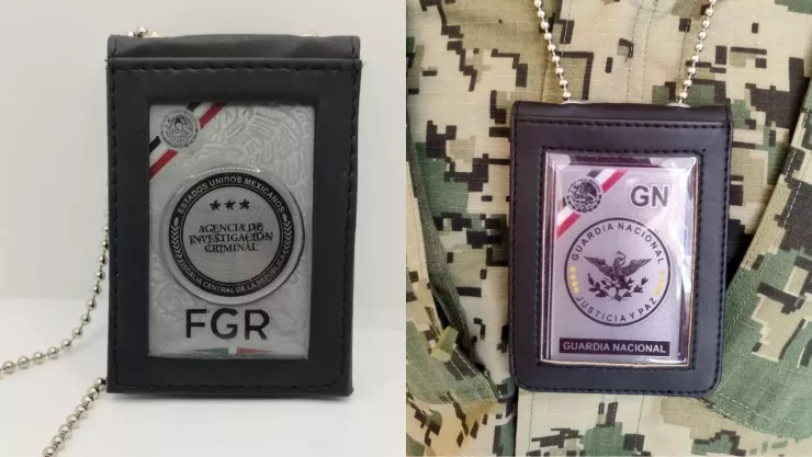 Placas de identificación de la Guardia Nacional y FGR se venden en línea en hasta 2 mil pesos