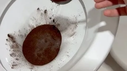 Café en la taza del baño