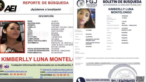 Kimberlly Luna Montelongo, desapareció en Reynosa, Tamaulipas