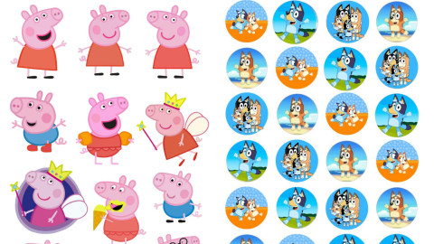 Bluey y Peppa Pig