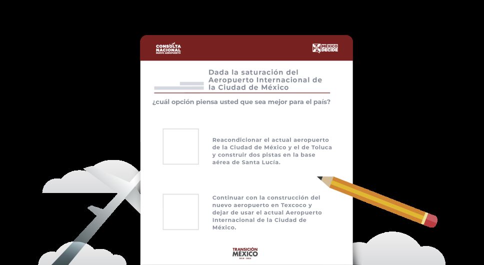 Boleta de la pregunta del nuevo aeropuerto de la CDMX