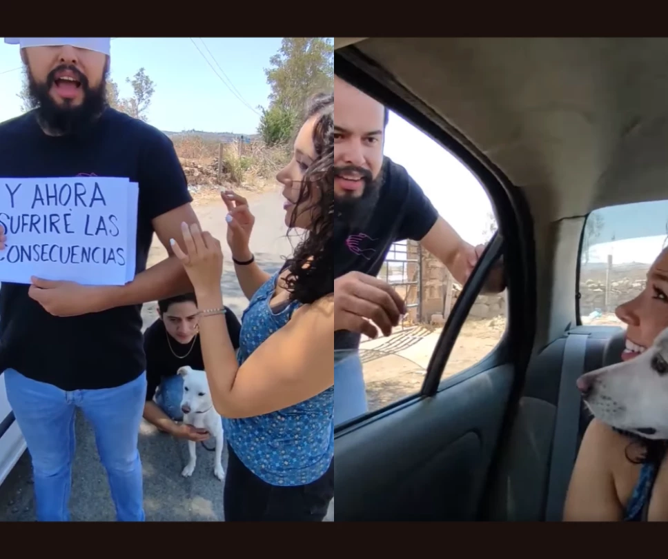 Navy la perrita sin raza con su dueña.png