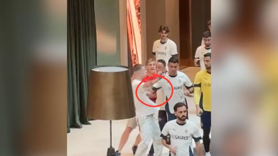 Cristiano Ronaldo empuja a fan