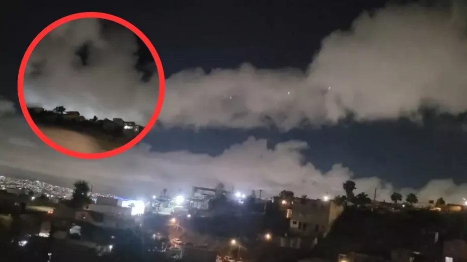 Extrañas luces en el cielo de Tijuana el 27 de abril durante la noche