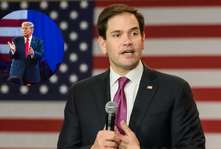 El senador Marco Rubio y el presidente electo Donald Trump.