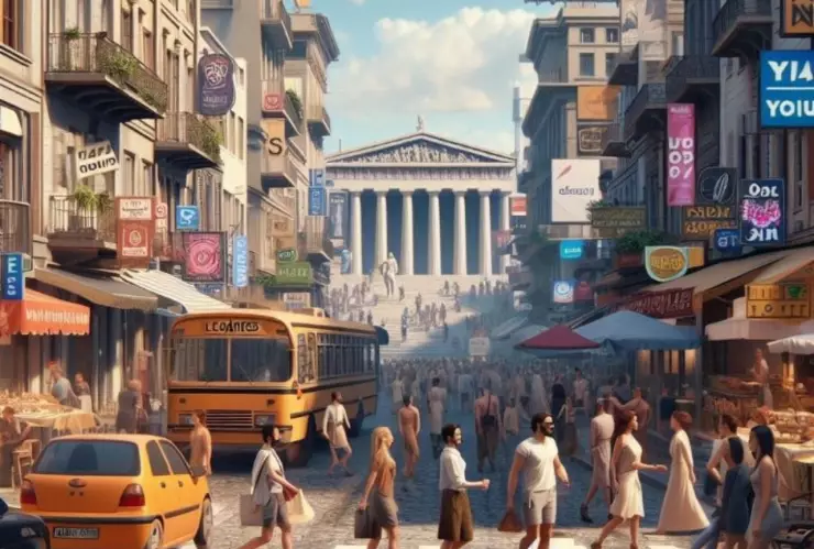 Así luciría la Antigua Grecia en 2024, según IA