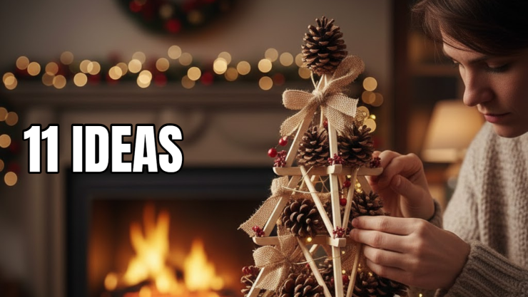 11 ideas de árboles artesanales y poco tradicionales que puedes hacer para esta Navidad