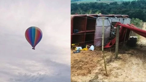 Mujer embarazada muere tras caer de un globo aerostático en Brasil
