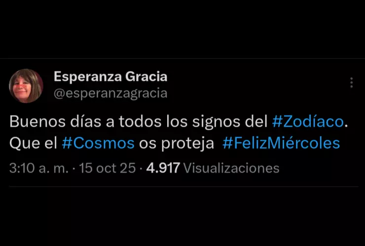 Esperanza Gracia y sus horóscopos de la fecha