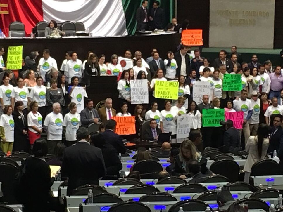 Protesta comparecencia