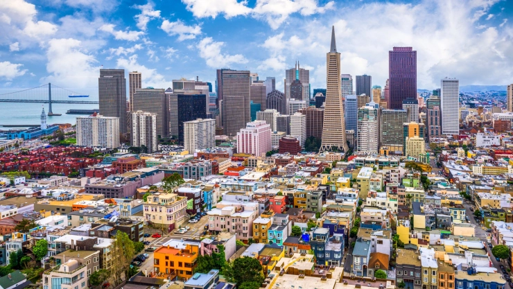 una vista panorámica de la ciudad de San Francisco.