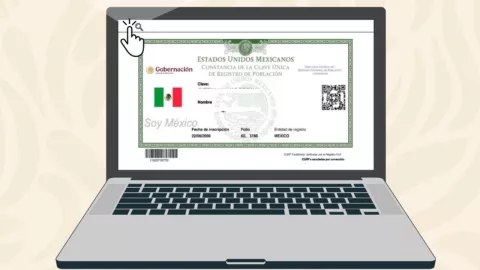 Ejemplo de cómo se ve una CURP en México.