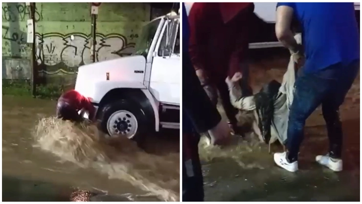 Joven es arrastrada por el agua en Tlalpan