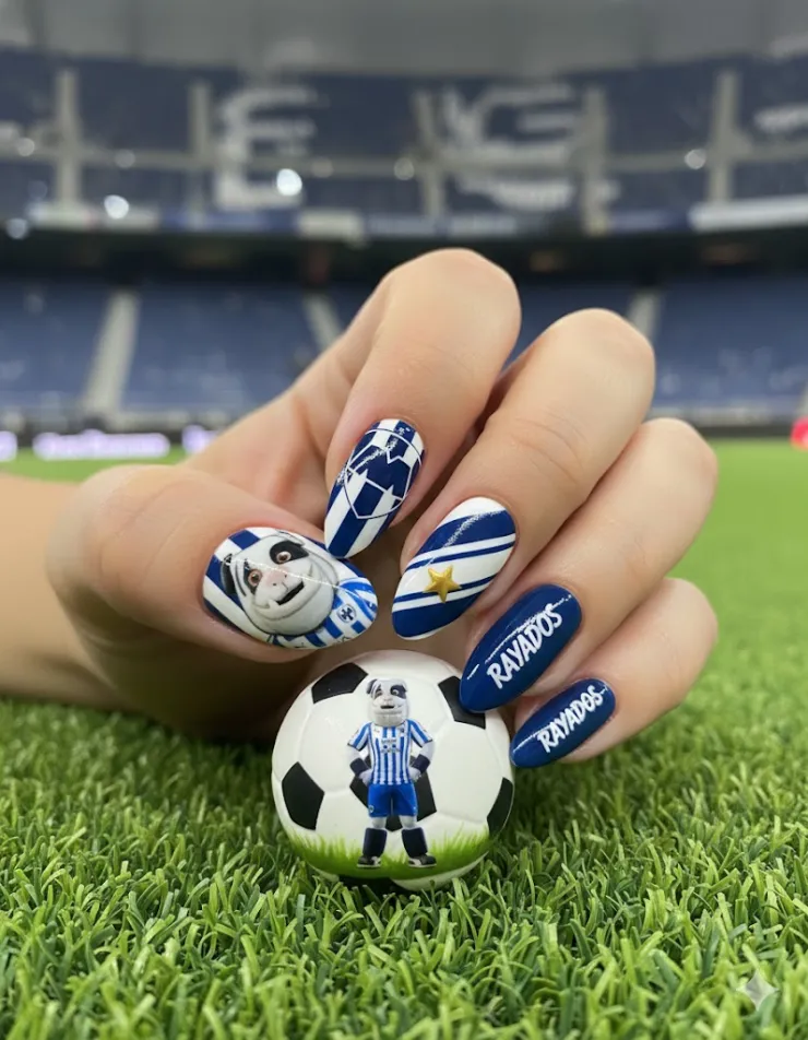 7 diseños de uñas de Rayados de Monterrey que le van a encantar a cualquier regia