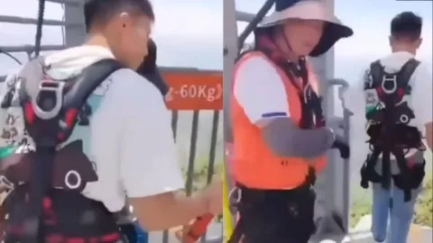 VIDEO | Joven muere tras lanzarse desde un bungee sin arnés de seguridad