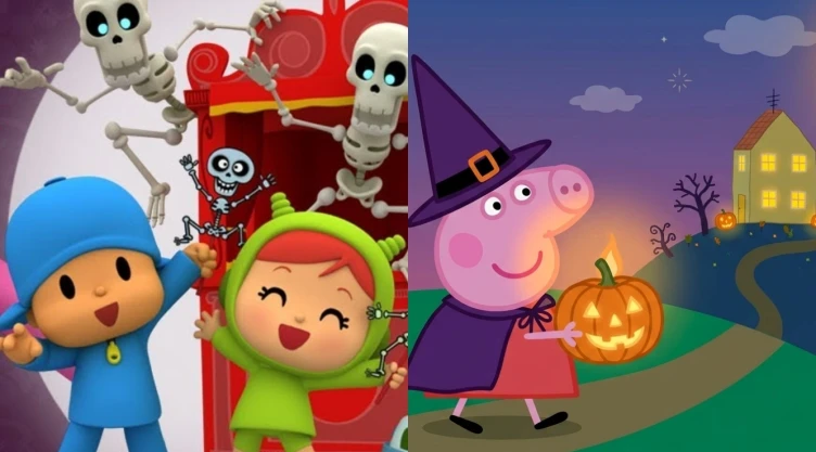 4 capítulos de Peppa Pig y Pocoyó perfectos para armar una tarde de Halloween sin sustos para los niños