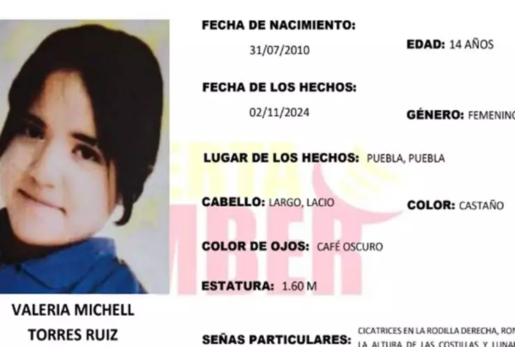 valeria michell desaparecida puebla