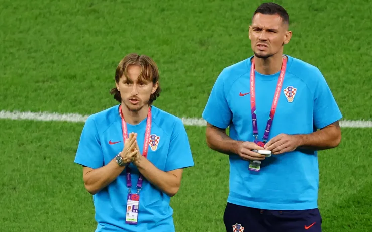 Luka Modric y Dejan Lovren, jugadores de Croacia