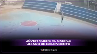 Jugador de basquetbol muere al caerle poste en entrenamiento