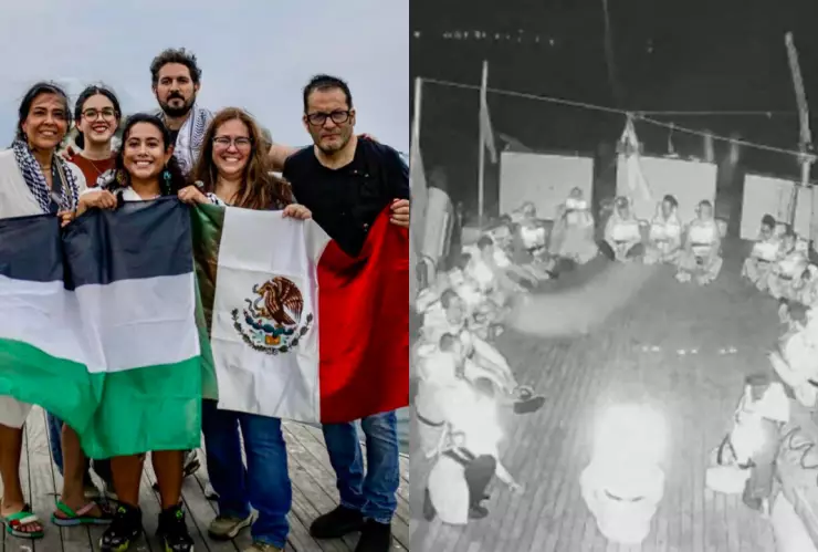 mexicanos en flotilla interceptada por Gaza