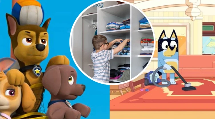 4 episodios de Bluey y Paw Patrol para enseñar a ordenar su habitación
