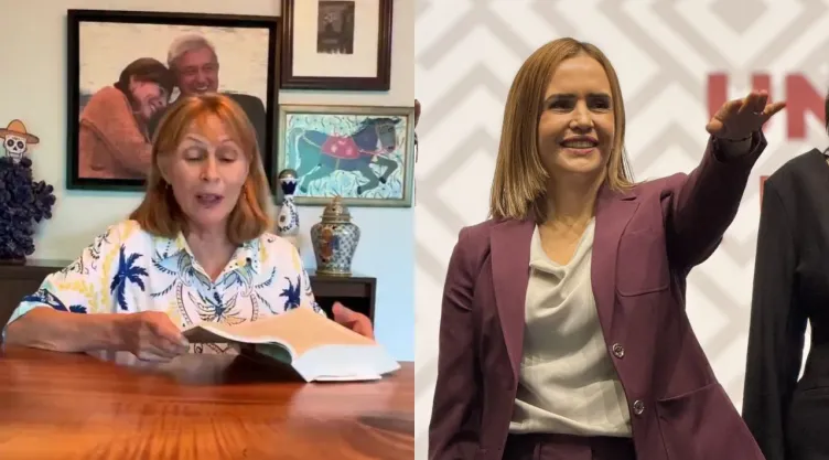Tatiana Clouthier usa libro de AMLO para criticar a Clara Luz Flores.