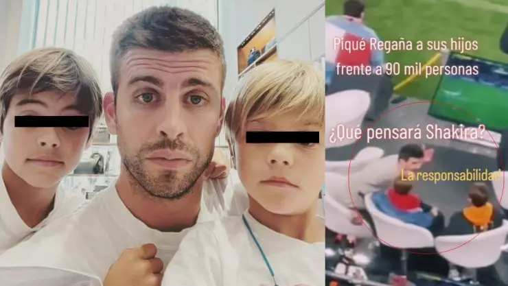 Piqué REGAÑA a sus hijos frente a 90 mil personas, VIDEO