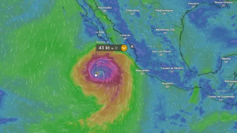 Trayectoria en vivo del huracán Franklin en el Atlántico