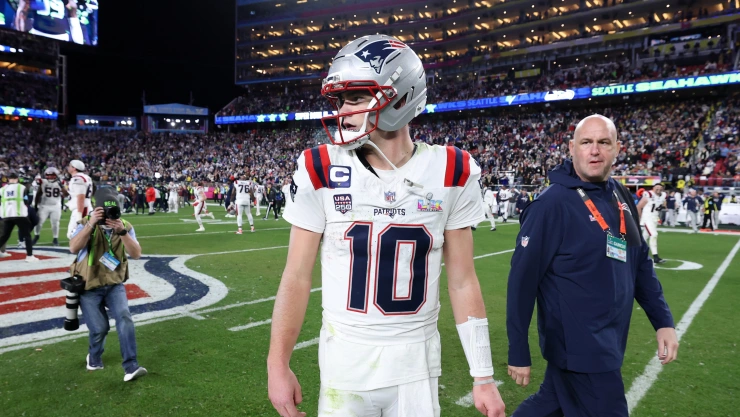Drake Maye tuvo una de sus peores tardes en el Super Bowl LX